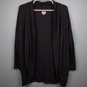 Sundry gray cocoon open cardigan-4